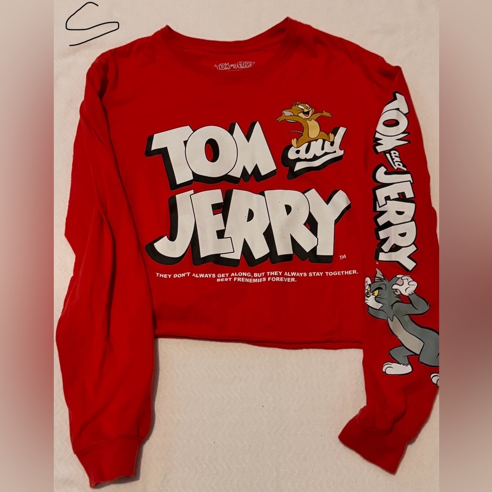 Tom and Jerry crop long sleeve